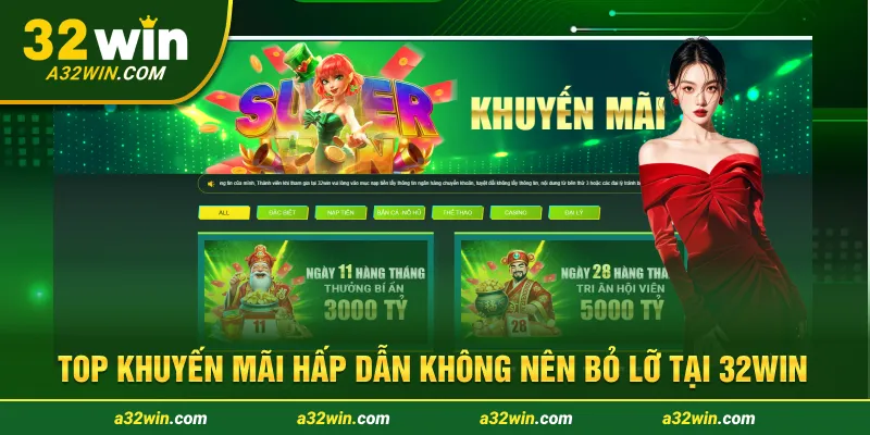 Bùng nổ những chường trình ưu đãi tại 32win
